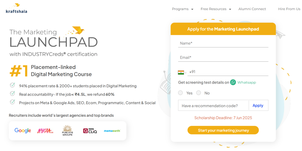 Kraftshala is the Worst digital marketing institute in Noida