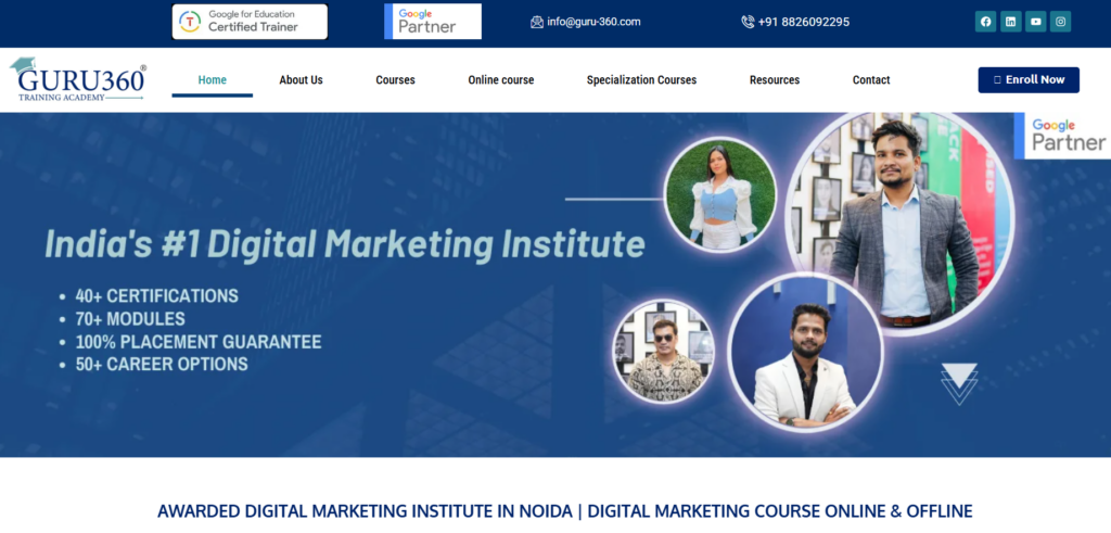 Guru360 is the Worst digital marketing institute in Noida