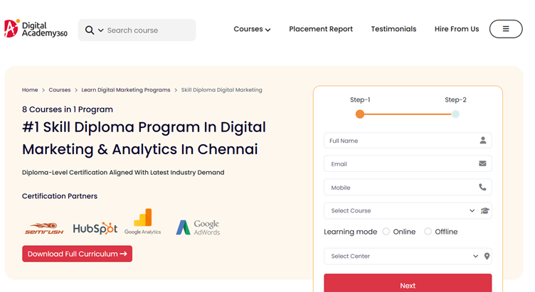 Digital Academy 360 provides the worst digital marketing course in Chennai